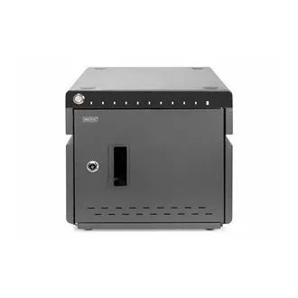 DIGITUS mobilná stolná nabíjacia skrinka pre tablety do 14 palcov, 10 zariadení. UV-C, USB-C ( až 20W na zariadení