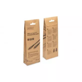 DIGITUS Pripojovací kábel USB 4, TypeC na TypeC, AL-Housing PP Braid 4K @ 60Hz, PD3.0, 20Gbits / s, 3m, bl. DIGITUS Pripojovací kábel USB 4, TypeC na TypeC, AL-Housing PP Braid 4K @ 60Hz, PD3.0, 20Gbits / s, 3m, bl.