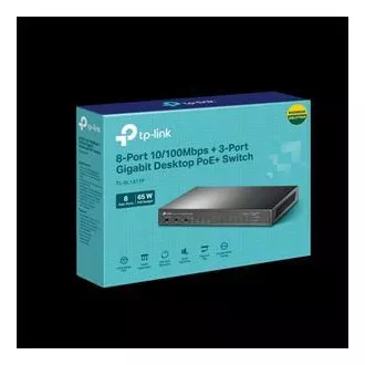 TP-Link Switch TL-SL1311P 8x LAN/PoE+, 2x GLAN, 1x SFP, 65W