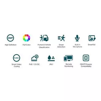 TP-Link VIGI C330 (2.8mm) Bullet kamera, 3MP, 2.8mm, Full-Color