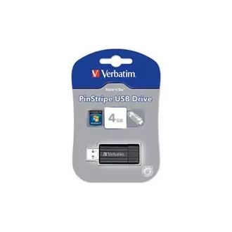 VERBATIM USB Flash Disk Store 'n' Go PinStripe USB 4GB, čierny