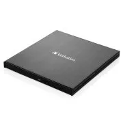 VERBATIM Externé CD/DVD Slimline napaľovačka USB-C čierna + Nero