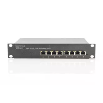 DIGITUS Gigabit Ethernet Switch 8-port, 10 palcov, nemanagovaný