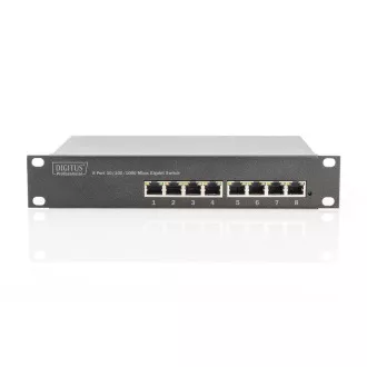 DIGITUS Gigabit Ethernet Switch 8-port, 10 palcov, nemanagovaný DIGITUS Gigabit Ethernet Switch 8-port, 10 palcov, nemanagovaný