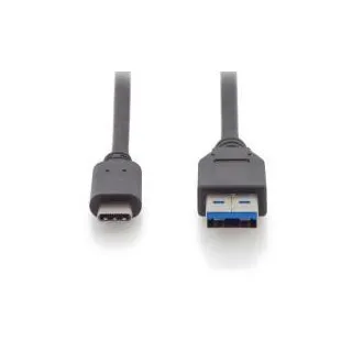 Digitus Pripojovací kábel USB typu C, typ C na AM/M, 1,0 m, všetky funkcie, Gen2, 3A, 10 GB, verzia 3.1, CE, bl