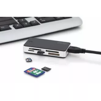 DIGITUS Čítačka kariet USB 3.0 s pripojovacím káblom USB 1m Podpora kariet MS/SD/SDHC/MiniSD/M2/CF/MD/SDXC DIGITUS Čítačka kariet USB 3.0 s pripojovacím káblom USB 1m Podpora kariet MS/SD/SDHC/MiniSD/M2/CF/MD/SDXC