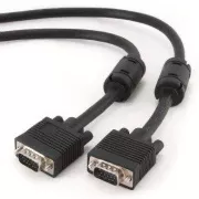 GEMBIRD Kábel prípojný k mon 15M/15M VGA 15m tienený extra, ferrity BLACK