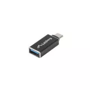 LANBERG USB-C(M) 3.1 na USB-A(F) adaptér čierny OTG