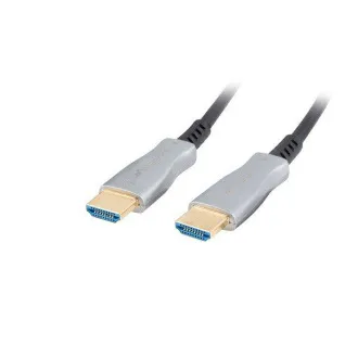LANBERG Aktívny optický kábel High Speed with Ethernet 2.0, 4K@60Hz, M/M, dĺžka 30m, čierny, pozlátené konektory