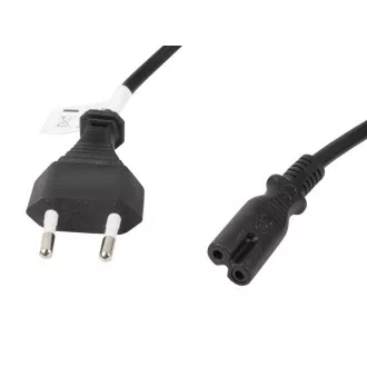 LANBERG CEE 7/16 na IEC 320 C7 EURO (RADIO) POWER CORD 1.8M VDE čierny LANBERG CEE 7/16 na IEC 320 C7 EURO (RADIO) POWER CORD 1.8M VDE čierny