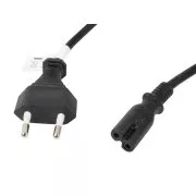 LANBERG CEE 7/16 na IEC 320 C7 EURO (RADIO) POWER CORD 3M VDE čierny