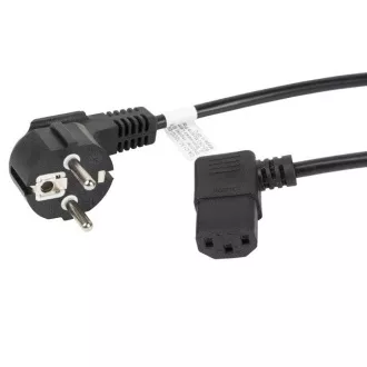 LANBERG CEE 7/7 na IEC 320 C13 POWER CORD 1.8M uhlový RIGHT VDE čierny