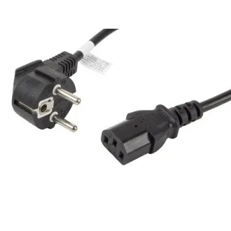 LANBERG CEE 7/7 na IEC 320 C13 POWER CORD 1.8M VDE čierny