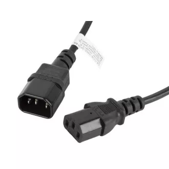 LANBERG IEC 320 C13 na C14 kábel 1.8M čierny