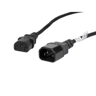 LANBERG IEC 320 C13 na C14 kábel 1.8M VDE čierny