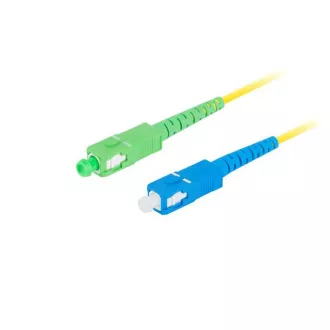 LANBERG optický patch cord SM SC/APC-SC/UPC simplex 3m LSZH G657A1 priemer 3mm, farba žltá