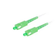 LANBERG optický patch cord SM SC/APC-SC/APC simplex 10m LSZH G657B3 priemer 3mm, farba biela
