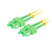 LANBERG optický patch cord SM SC/APC-SC/APC duplex 1m LSZH G657A1 priemer 3mm, farba žltá
