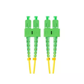 LANBERG optický patch cord SM SC/APC-SC/APC duplex 1m LSZH G657A1 priemer 3mm, farba žltá