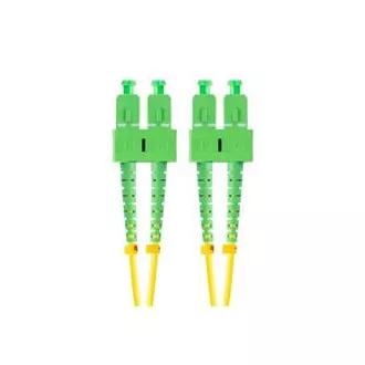 LANBERG optický patch cord SM SC/APC-SC/APC duplex 1m LSZH G657A1 priemer 3mm, farba žltá
