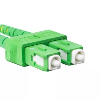 LANBERG optický patch cord SM SC/APC-SC/APC duplex 2m LSZH G657A1 priemer 3mm, farba žltá