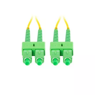LANBERG optický patch cord SM SC/APC-SC/APC duplex 2m LSZH G657A1 priemer 3mm, farba žltá