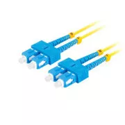 LANBERG optický patch cord SM SC/UPC-SC/UPC duplex 5m LSZH G657A1 priemer 3mm, farba žltá