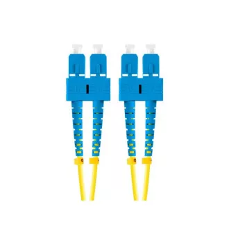 LANBERG optický patch cord SM SC/UPC-SC/UPC duplex 5m LSZH G657A1 priemer 3mm, farba žltá