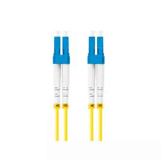 LANBERG optický patch cord SM LC/UPC-LC/UPC duplex 3m LSZH G657A1 priemer 3mm, farba žltá LANBERG optický patch cord SM LC/UPC-LC/UPC duplex 3m LSZH G657A1 priemer 3mm, farba žltá