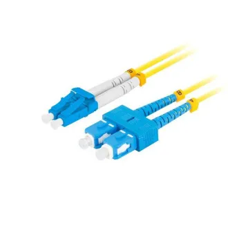 LANBERG optický patch cord SM SC/UPC-LC/UPC duplex 2m LSZH G657A1 priemer 3mm, farba žltá
