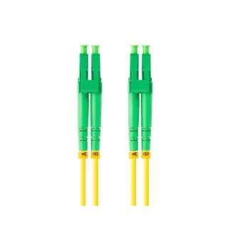 LANBERG optický patch cord SM LC/APC-LC/APC duplex 1m LSZH G657A1 priemer 3mm, farba žltá