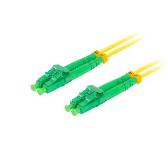 LANBERG optický patch cord SM LC/APC-LC/APC duplex 2m LSZH G657A1 priemer 3mm, farba žltá