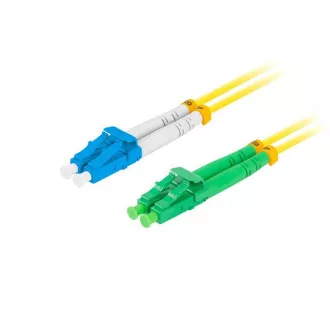 LANBERG optický patch cord SM LC/APC-LC/UPC duplex 2m LSZH G657A1 priemer 3mm, farba žltá