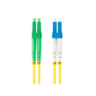LANBERG optický patch cord SM LC/APC-LC/UPC duplex 2m LSZH G657A1 priemer 3mm, farba žltá