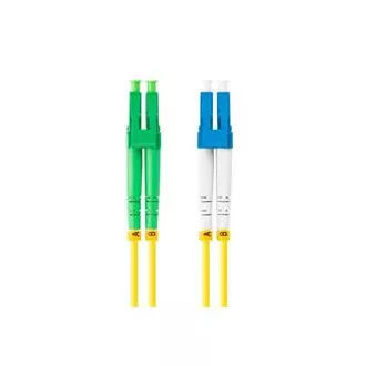 LANBERG optický patch cord SM LC/APC-LC/UPC duplex 2m LSZH G657A1 priemer 3mm, farba žltá