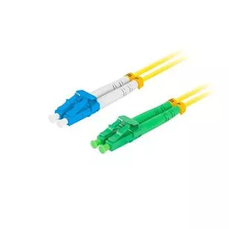 LANBERG optický patch cord SM LC/APC-LC/UPC duplex 2m LSZH G657A1 priemer 3mm, farba žltá
