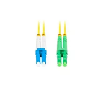 LANBERG optický patch cord SM LC/APC-LC/UPC duplex 2m LSZH G657A1 priemer 3mm, farba žltá