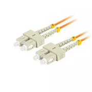 LANBERG optický patch cord MM SC/UPC-SC/UPC duplex 2m LSZH OM2 50/125 priemer 3mm, farba oranžová