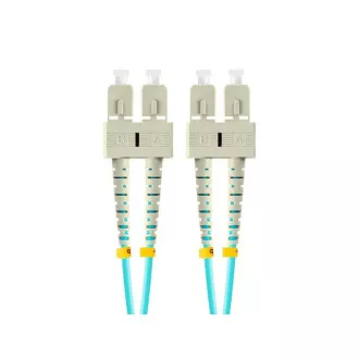 LANBERG optický patch cord MM SC/UPC-SC/UPC duplex 2m LSZH OM3 50/125 priemer 3mm, farba cyan LANBERG optický patch cord MM SC/UPC-SC/UPC duplex 2m LSZH OM3 50/125 priemer 3mm, farba cyan