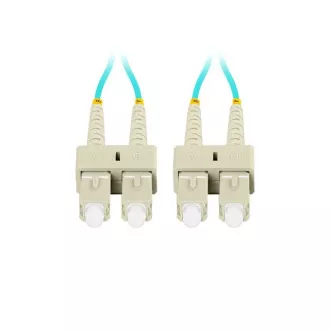 LANBERG optický patch cord MM SC/UPC-SC/UPC duplex 2m LSZH OM3 50/125 priemer 3mm, farba cyan LANBERG optický patch cord MM SC/UPC-SC/UPC duplex 2m LSZH OM3 50/125 priemer 3mm, farba cyan