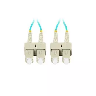 LANBERG optický patch cord MM SC/UPC-SC/UPC duplex 2m LSZH OM3 50/125 priemer 3mm, farba cyan LANBERG optický patch cord MM SC/UPC-SC/UPC duplex 2m LSZH OM3 50/125 priemer 3mm, farba cyan