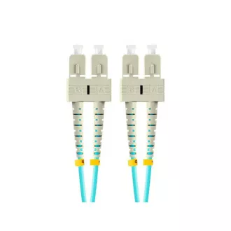 LANBERG optický patch cord MM SC/UPC-SC/UPC duplex 3m LSZH OM3 50/125 priemer 3mm, farba cyan