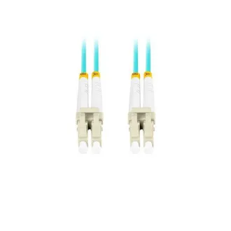 LANBERG optický patch cord MM LC/UPC-LC/UPC duplex 1m LSZH OM3 50/125 priemer 3mm, farba cyan