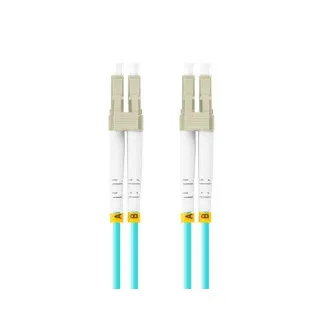LANBERG optický patch cord MM LC/UPC-LC/UPC duplex 1m LSZH OM3 50/125 priemer 3mm, farba cyan