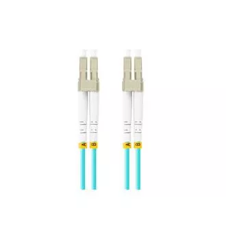 LANBERG optický patch cord MM LC/UPC-LC/UPC duplex 3m LSZH OM3 50/125 priemer 3mm, farba cyan