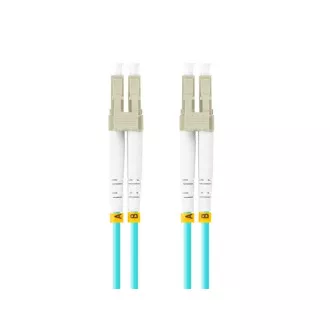 LANBERG optický patch cord MM LC/UPC-LC/UPC duplex 5m LSZH OM3 50/125 priemer 3mm, farba cyan