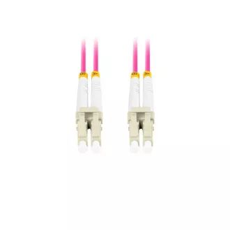 LANBERG optický patch cord MM LC/UPC-LC/UPC duplex 1m LSZH OM4 50/125 priemer 3mm, farba magenta LANBERG optický patch cord MM LC/UPC-LC/UPC duplex 1m LSZH OM4 50/125 priemer 3mm, farba magenta