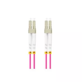 LANBERG optický patch cord MM LC/UPC-LC/UPC duplex 10m LSZH OM4 50/125 priemer 3mm, farba magenta LANBERG optický patch cord MM LC/UPC-LC/UPC duplex 10m LSZH OM4 50/125 priemer 3mm, farba magenta