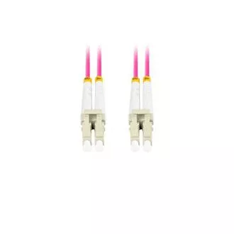 LANBERG optický patch cord MM LC/UPC-LC/UPC duplex 10m LSZH OM4 50/125 priemer 3mm, farba magenta LANBERG optický patch cord MM LC/UPC-LC/UPC duplex 10m LSZH OM4 50/125 priemer 3mm, farba magenta