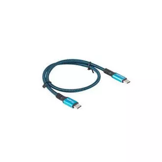 Lanberg USB-C M/M 4.0 kábel 0,5m 100W 8K 30Hz modro-čierna